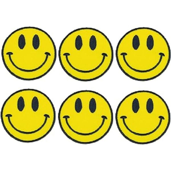 XOmise Lote de 6 piezas de cara sonriente con ojos grandes_2