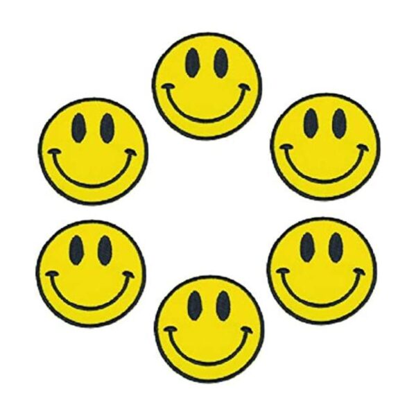 XOmise Lote de 6 piezas de cara sonriente con ojos grandes_1
