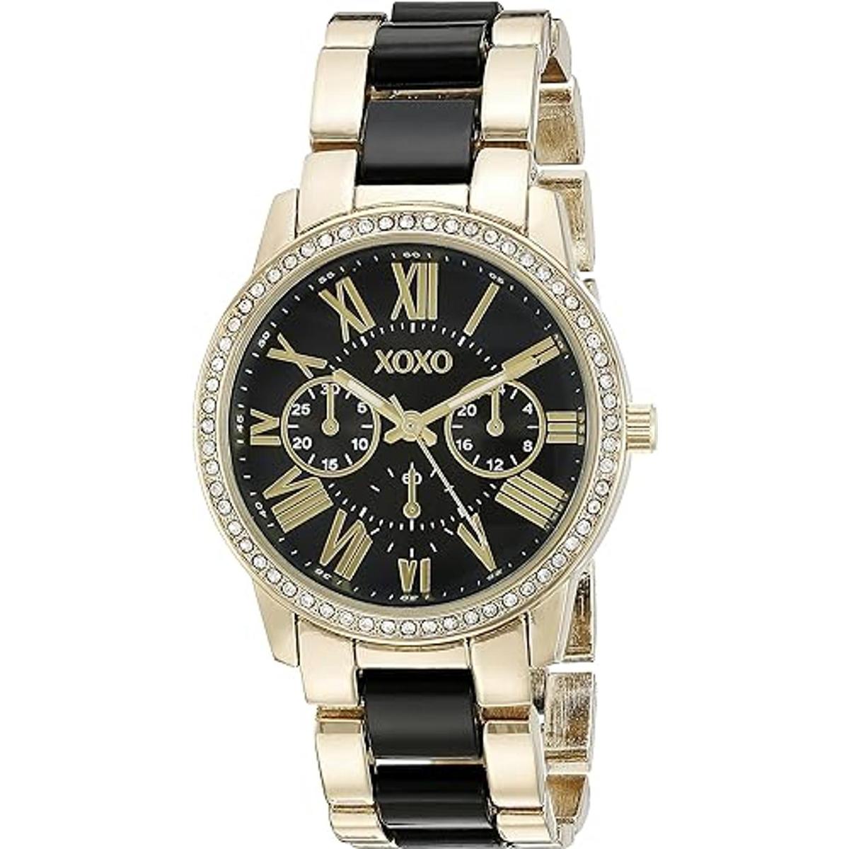 XOXO XO5874 Reloj de pulsera dorado y negro para mujer