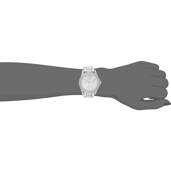 XOXO Reloj analógico para mujer con caja de tono plateado_2