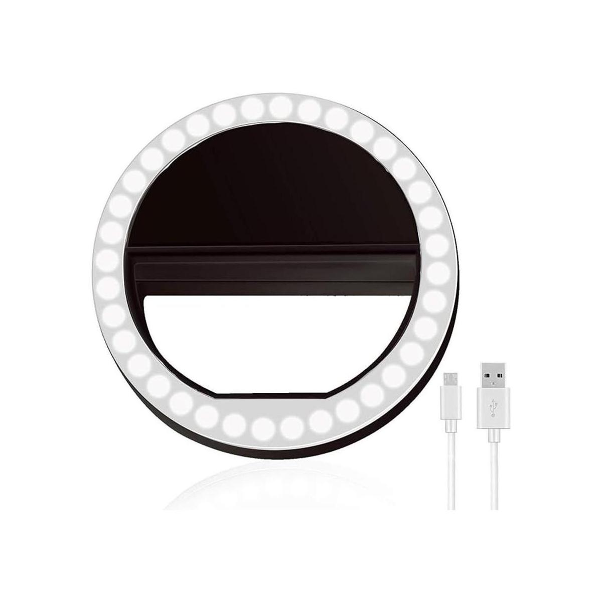 XINBAOHONG Luz de anillo para selfie recargable portátil