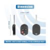 X AUTOHAUX Llavero inteligente de repuesto con 3 botones_5
