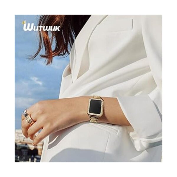 Wutwuk Compatible con Apple Watch Band de 1.496 in con_3