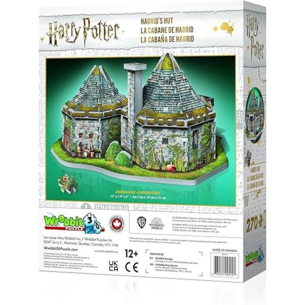 Wrebbit 3D Rompecabezas 3D de Hagrids Hut 270 piezas_2