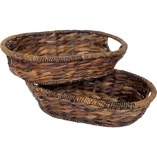 Wrightmart Cestas ovaladas canasta de frutas y pan juego_1