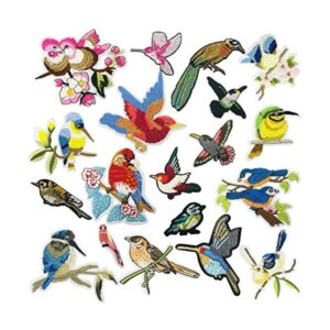 Woohome 19 parches para pájaros con plancha varios