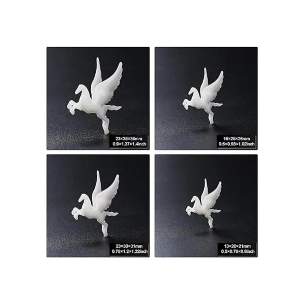 Woohome 14 piezas 3D resina molde relleno mini caballo