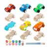 Wooden Cars Unfinished Wood Crafts DIY Craft Wood Kit for_1