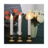 Wondise Velas blancas sin llama para ventana con control_2