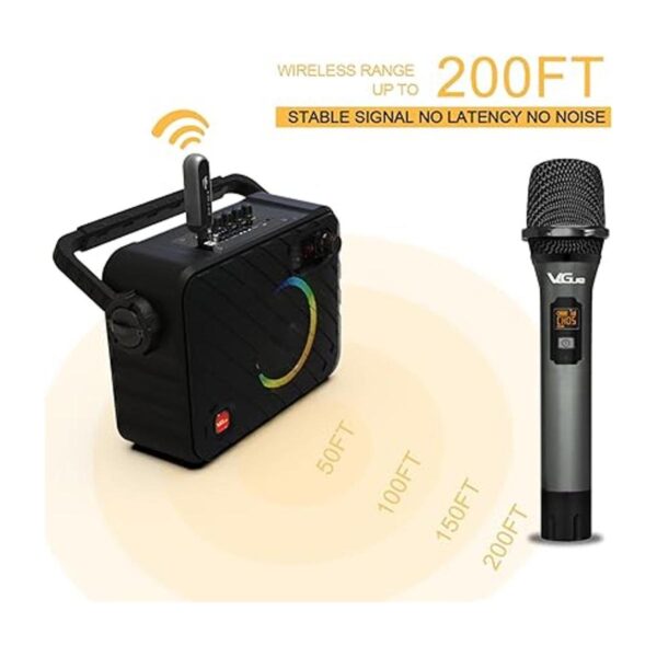 Wireless Microphone VeGue UHF Cordless Dual Handheld_2