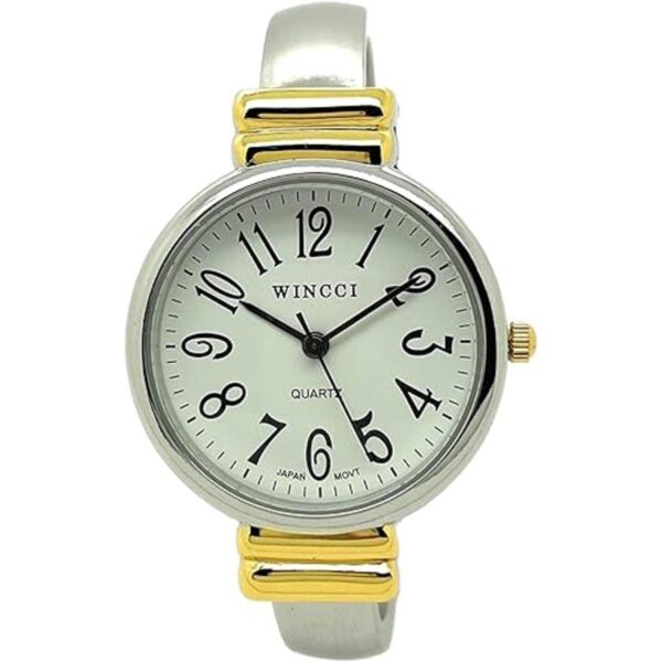 Wincci Reloj de pulsera de metal para mujer con esfera_2