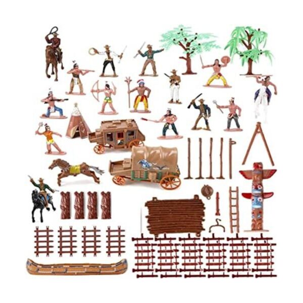 Wild West Cowboys cifras de los Indios de plástico_1