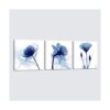 Wieco Art Flores abstractas azules 3 paneles impresiones_1