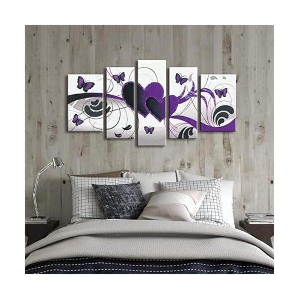 Wieco Art Juego de 5 cuadros modernos 100 pintados a_4