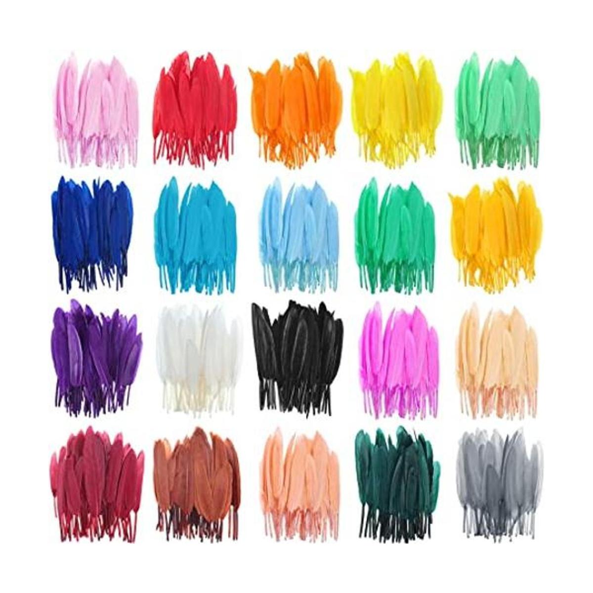 1000 plumas naturales de ganso coloridas plumas de color