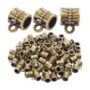 100cs Antiguo Marrón Fianza Perlas Pulseras Charms Cuelgan