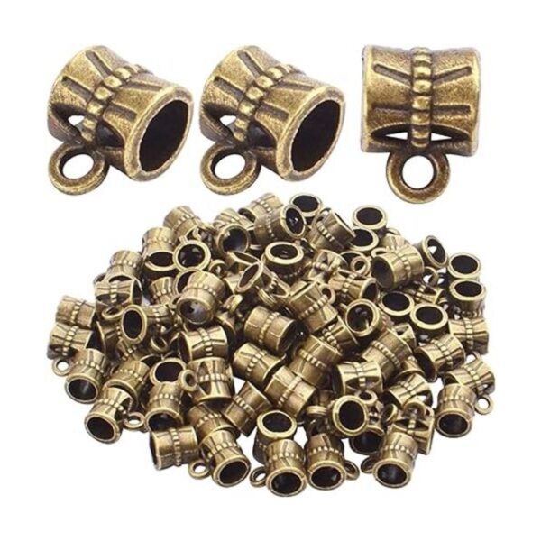100cs Antiguo Marrón Fianza Perlas Pulseras Charms Cuelgan