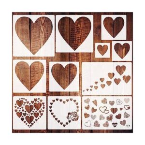 11 plantillas de corazón plantillas de plástico