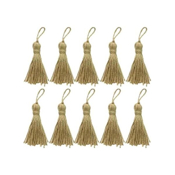12 borlas de yute natural borlas de arpillera borlas