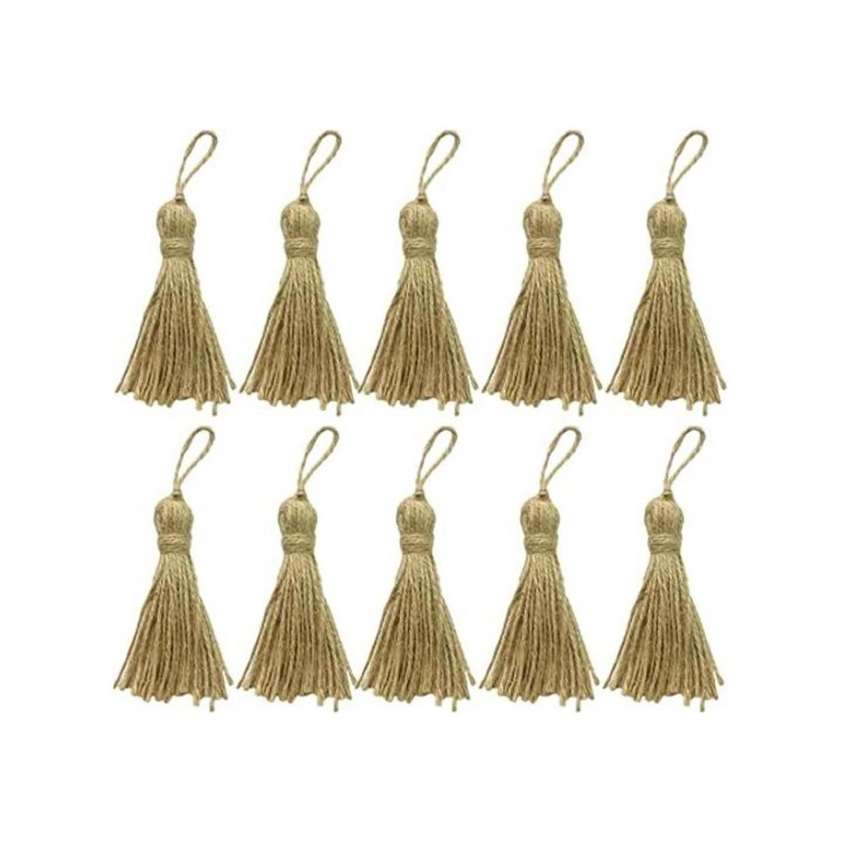 12 borlas de yute natural borlas de arpillera borlas