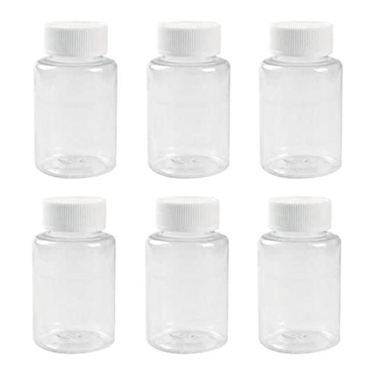 12 botellas de plástico vacías transparentes de 3.4 fl oz
