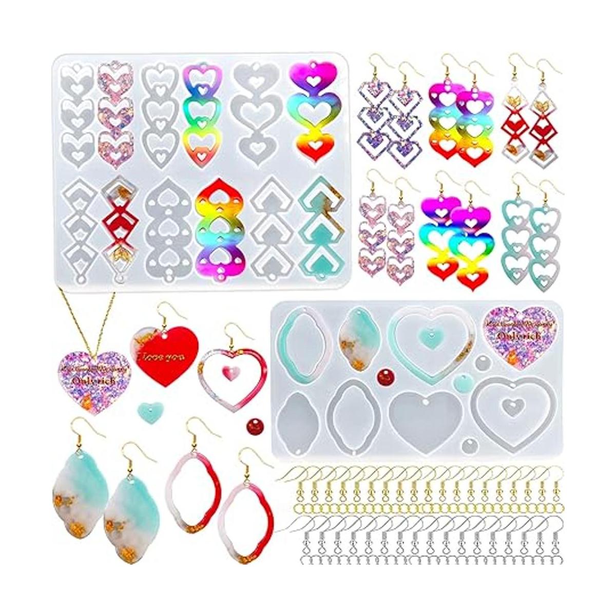 12 pares de moldes de resina para el día de San Valentín
