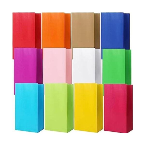120 bolsas de regalo de fiesta de color sólido y envueltas