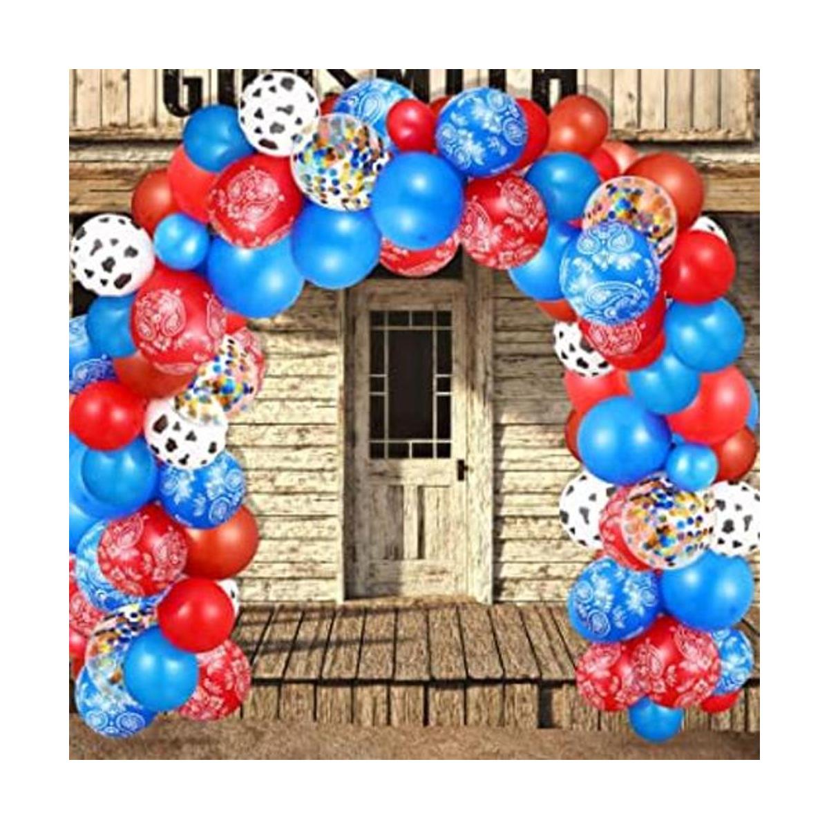 130 piezas de globos de vaca occidental para niños
