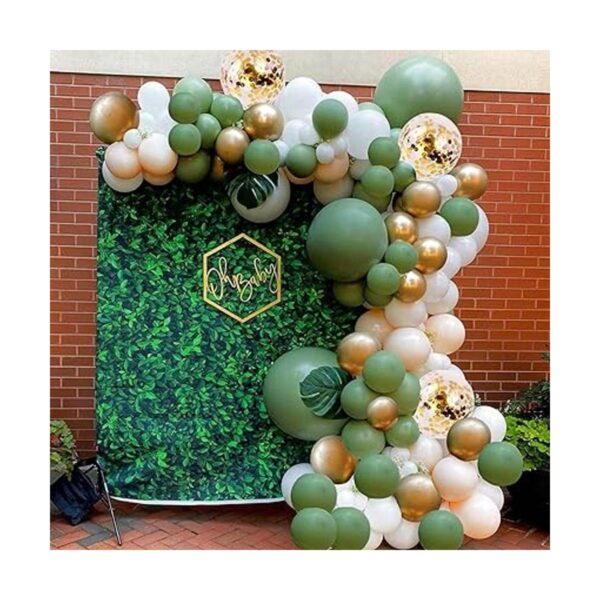 137 piezas de guirnalda de globos de color verde salvia y_3