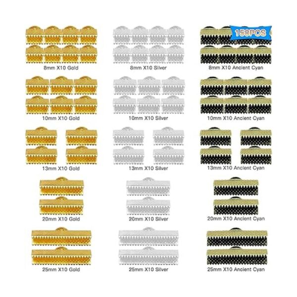 150 abrazaderas con extremos de engarzado pulsera de