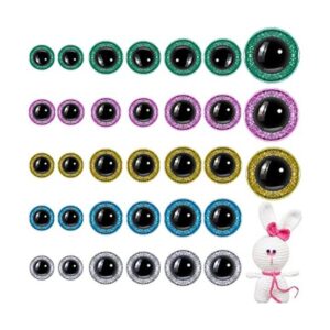 150 ojos de seguridad grandes con purpurina para Amigurumi