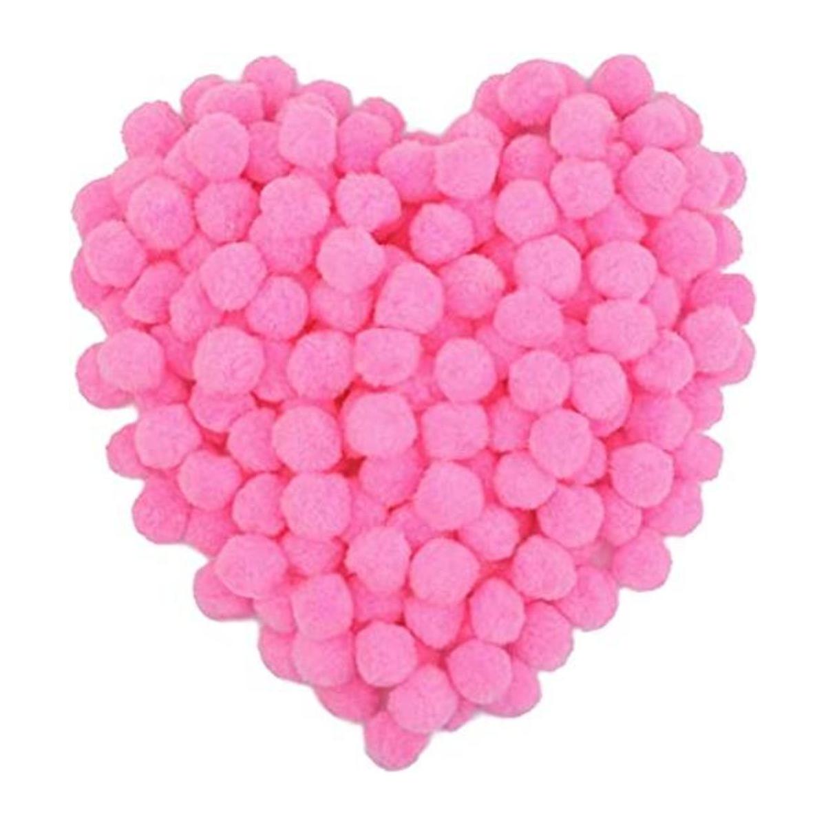 150 pompones pompones rosas de 1 pulgada bolas de pompón