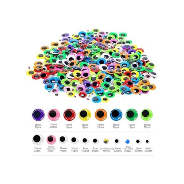 1580 unidades Googly Eyes autoadhesivas para manualidades