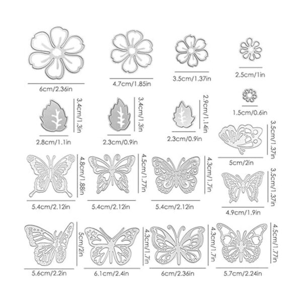 17 piezas de plantillas de corte de relieve AIFUDA