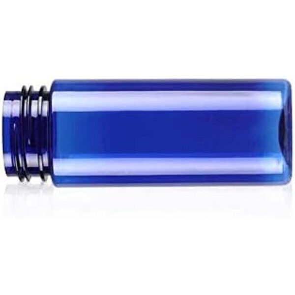 2 botellas de plástico vacías de 100 ml de color azul_2