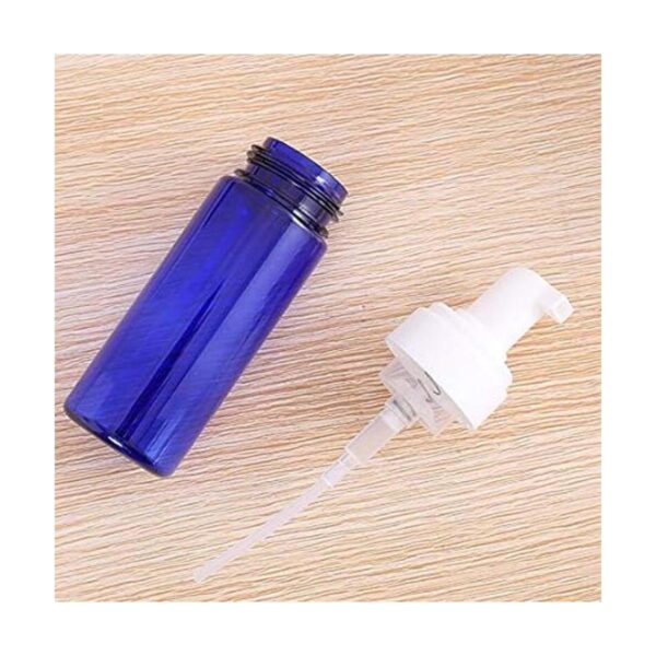 2 botellas de plástico vacías de 100 ml de color azul_3
