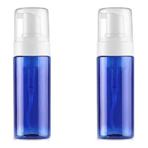 2 botellas de plástico vacías de 100 ml de color azul_1