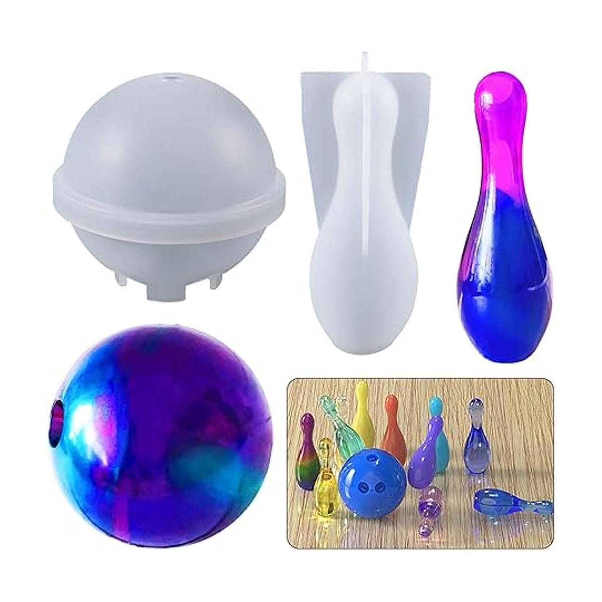 2 moldes deportivos de resina de silicona para bolos