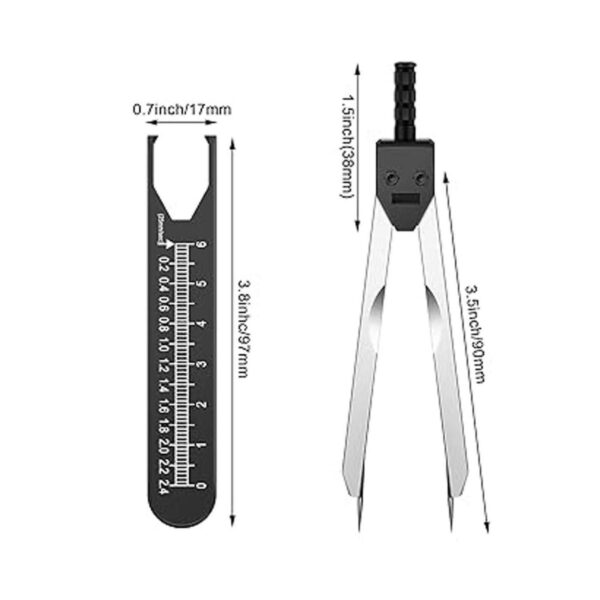 2 piezas EKG Calibrador ECG Herramienta de medición con_2