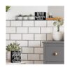 2 piezas de decoración de baño clásica con texto en