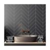 2 piezas de decoración de baño clásica con texto en