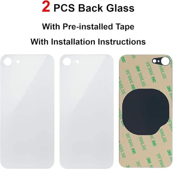 2 piezas de repuesto de vidrio trasero para iPhone 8_2