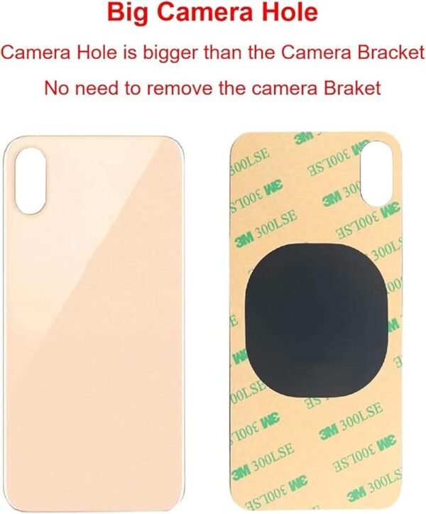 2 piezas de repuesto de vidrio trasero para iPhone Xs_3