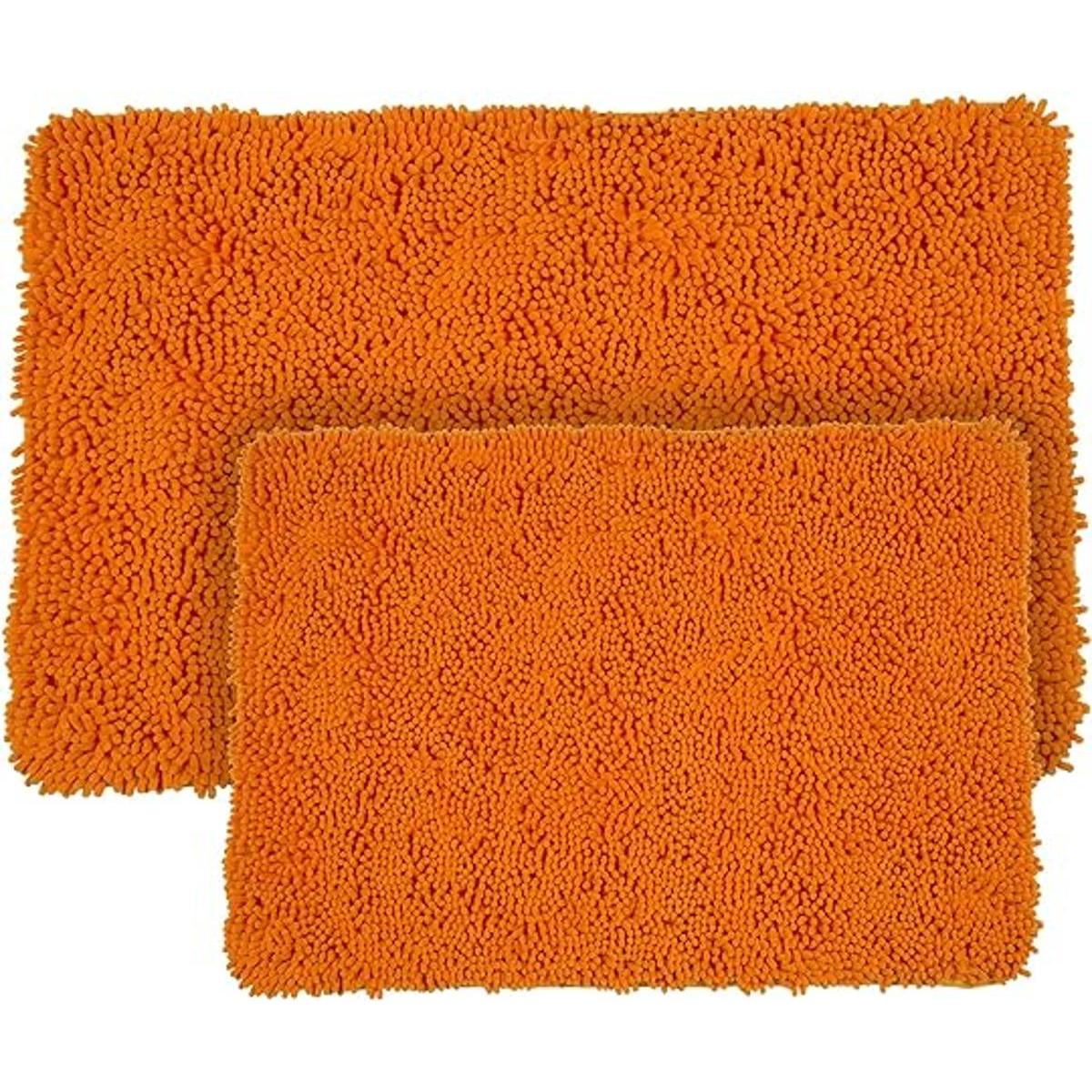 2 tapetes para baño Lavish Home de felpa y espuma