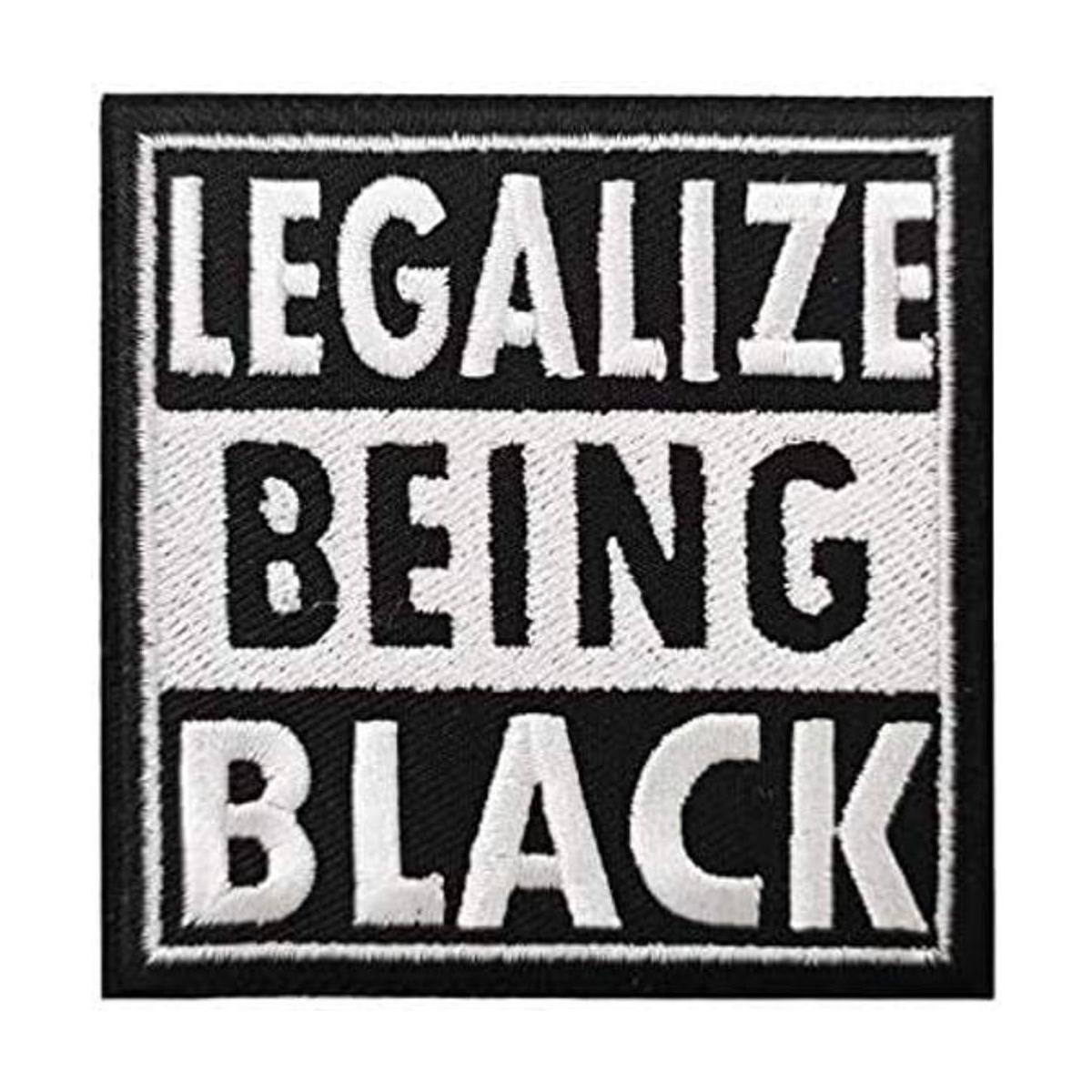 2.75 Legalize Ser Negro Bordado Hierro en Parche Negro