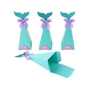 20 cajas de fiesta de sirena con pegatinas de_1