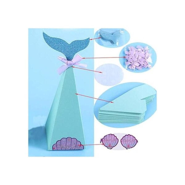 20 cajas de fiesta de sirena con pegatinas de_4