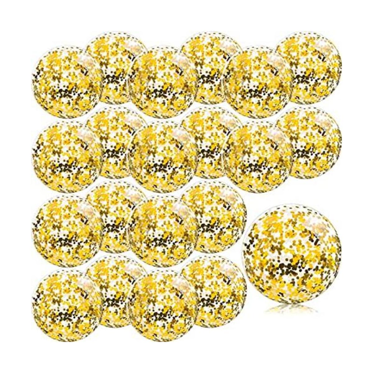 20 mini bolas de playa con purpurina de 8 pulgadas a