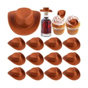 20 mini sombrero de vaquero occidental de plástico lindos