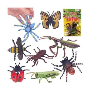 20 piezas de insectos de plástico realista surtidas